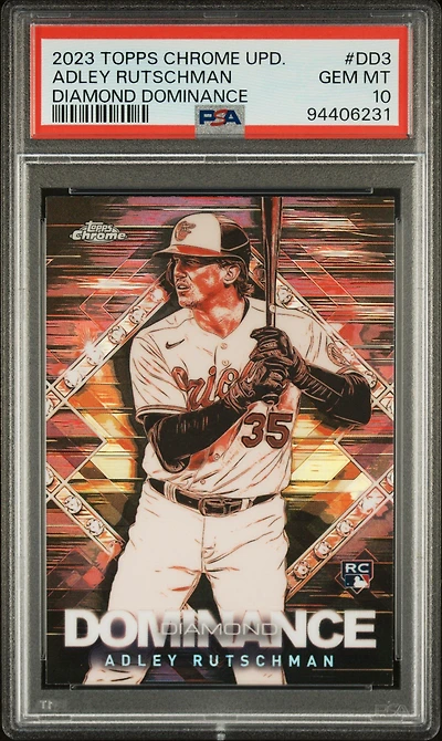2023 Topps Chrome Update Diamond Dominance Dd3 Adley Rutschman PSA 10