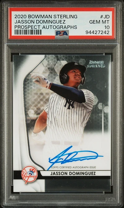 2020 Bowman Sterling Prospect Autographs Jd Jasson Dominguez PSA 10