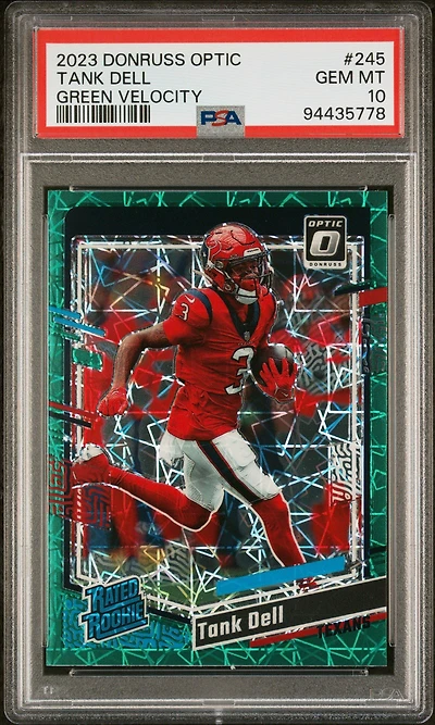 2023 Panini Donruss Optic 245 Tank Dell Green Velocity PSA 10