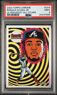 2023 Topps Chrome Ultraviolet All-stars Uv4 Ronald Acuna Jr. PSA 9