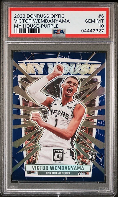 2023 Panini Donruss Optic My House 6 Victor Wembanyama PSA 10
