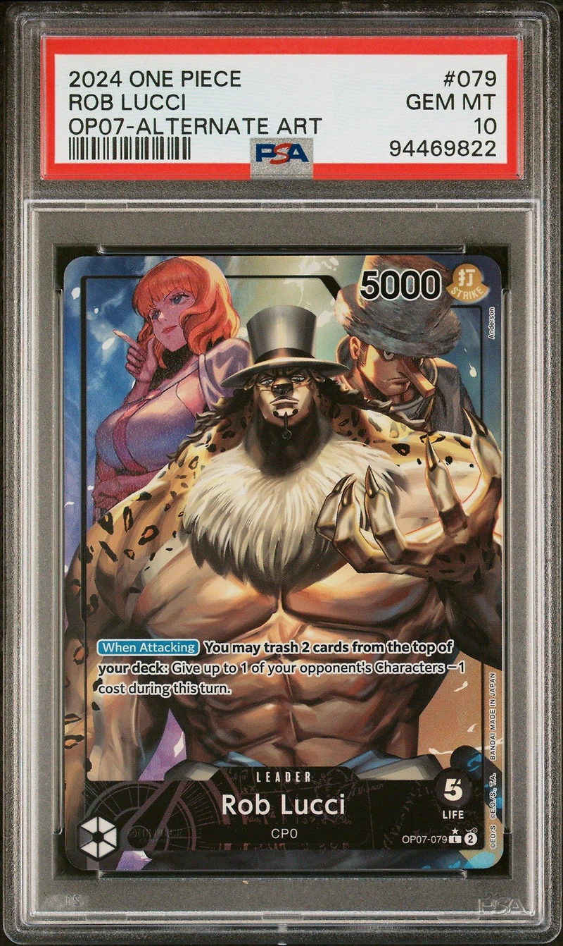 2024 One Piece 500 Years In The Future 079 Rob Lucci Alternate Art PSA 10