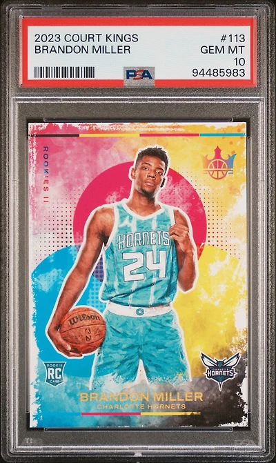 2023 Panini Court Kings 113 Brandon Miller PSA 10
