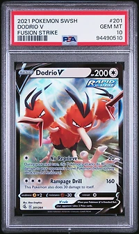 2021 Pokemon Sword & Shield Fusion Strike 201 Dodrio V PSA 10