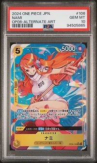 2024 One Piece Japanese Op08-two Legends 106 Nami Alternate Art PSA 10
