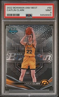 2022 Bowman University Best 50 Caitlin Clark PSA 9