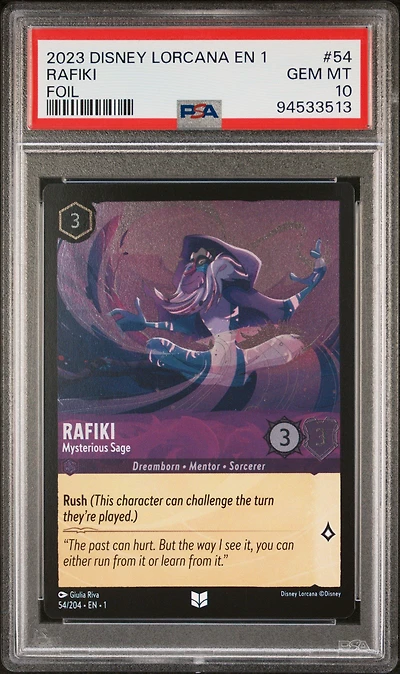 2023 Disney Lorcana En 1-the First Chapter 54 Rafiki - Mysterious Sage Foil PSA 10