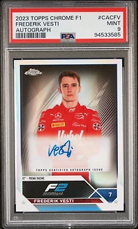 2023 Topps Chrome Formula 1 Chrome Autographs Cacfv Frederik Vesti PSA 9