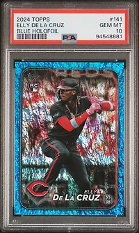 2024 Topps 141 Elly De La Cruz Blue Holofoil PSA 10
