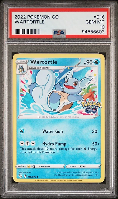 2022 Pokemon Go 016 Wartortle PSA 10