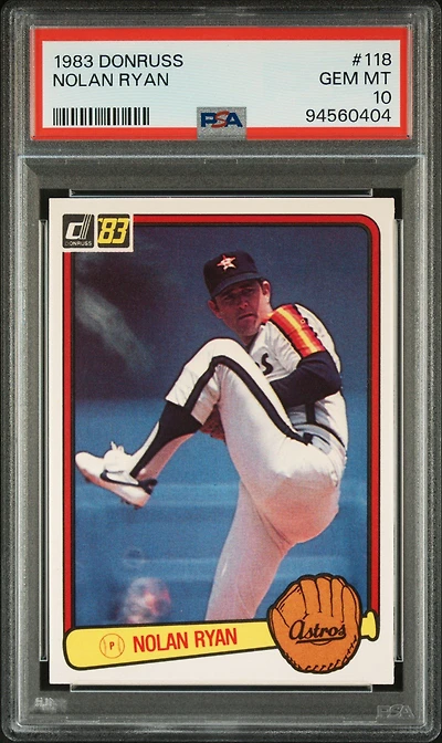 1983 Donruss 118 Nolan Ryan PSA 10