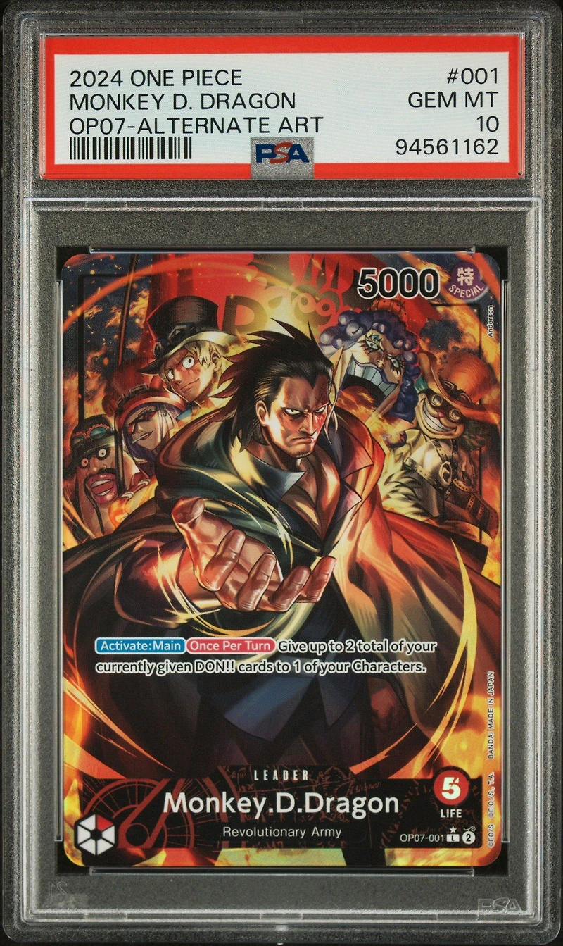 2024 One Piece 500 Years In The Future 001 Monkey D. Dragon Alternate Art PSA 10