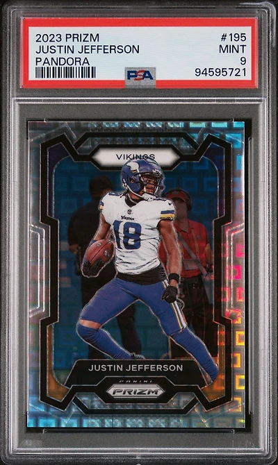 2023 Panini Prizm 195 Justin Jefferson Pandora PSA 9