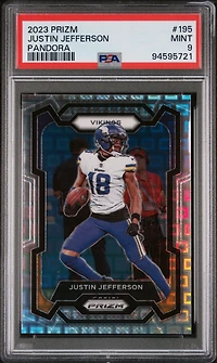 2023 Panini Prizm 195 Justin Jefferson Pandora PSA 9