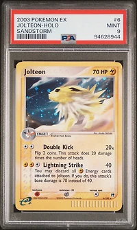 2003 Pokemon Ex Sandstorm 6 Jolteon-holo PSA 9
