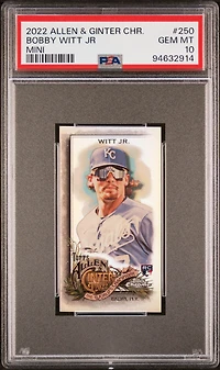 2022 Topps Allen & Ginter Chrome 250 Bobby Witt Jr Mini PSA 10