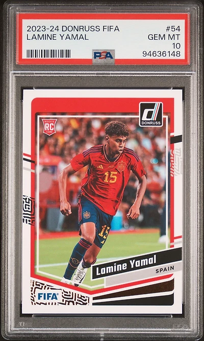 2023-24 Panini Donruss Fifa 54 Lamine Yamal PSA 10