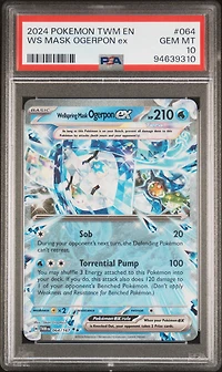 2024 Pokemon Twm En-twilight Masquerade 064 Wellspring Mask Ogerpon Ex PSA