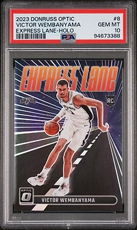 2023 Panini Donruss Optic Express Lane 8 Victor Wembanyama Holo PSA 10