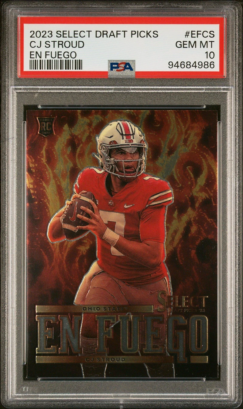 2023 Panini Select Draft Picks En Fuego Efcs Cj Stroud PSA 10