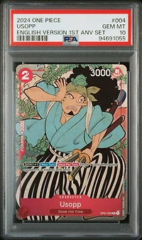 2024 One Piece English Version 1st Anniversary Set 004 Usopp PSA 10
