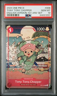 2024 One Piece English Version 1st Anniversary Set 006 Tony Tony Chopper PSA 10