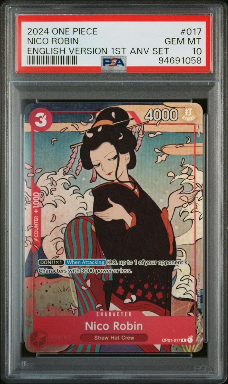 2024 One Piece English Version 1st Anniversary Set 017 Nico Robin PSA 10