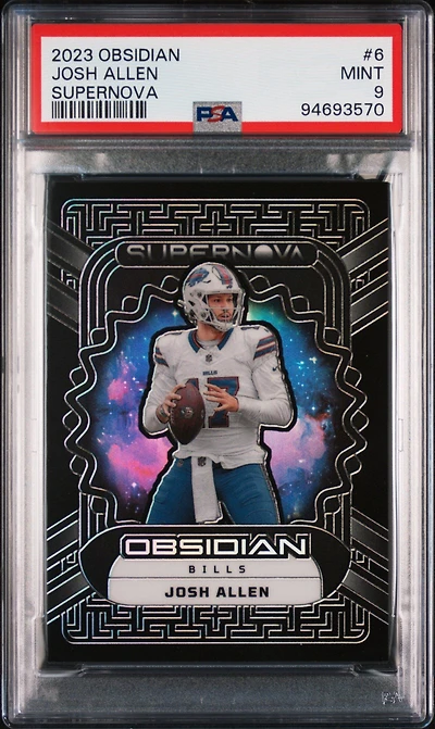 2023 Panini Obsidian Supernova 6 Josh Allen PSA 9