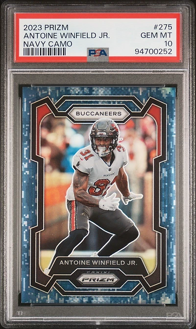 2023 Panini Prizm 275 Antoine Winfield Jr. Navy Camo PSA 10