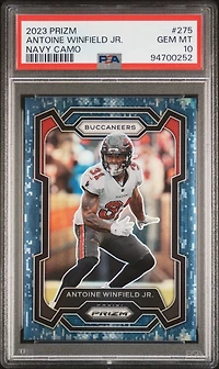 2023 Panini Prizm 275 Antoine Winfield Jr. Navy Camo PSA 10