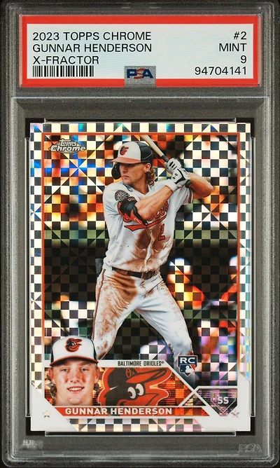 2023 Topps Chrome 2 Gunnar Henderson X-fractor PSA 9