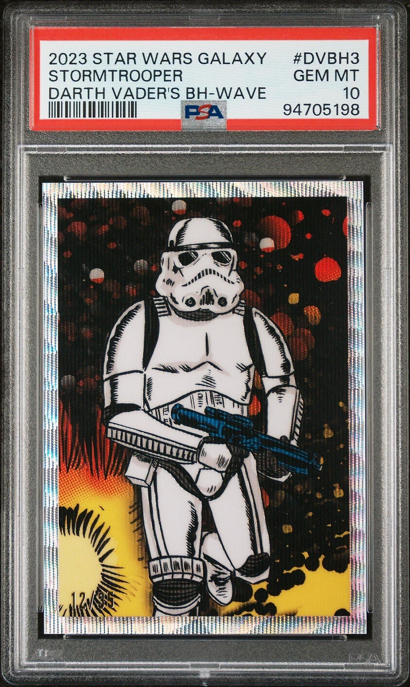 2023 Topps Chrome Star Wars Galaxy Darth Vader's Bounty Hunters Dvbh3 Stormtrooper Wave PSA 10