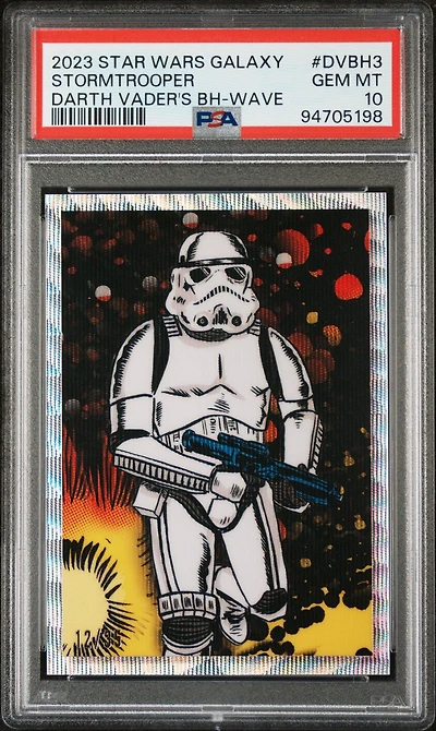 2023 Topps Chrome Star Wars Galaxy Darth Vader's Bounty Hunters Dvbh3 Stormtrooper Wave PSA 10