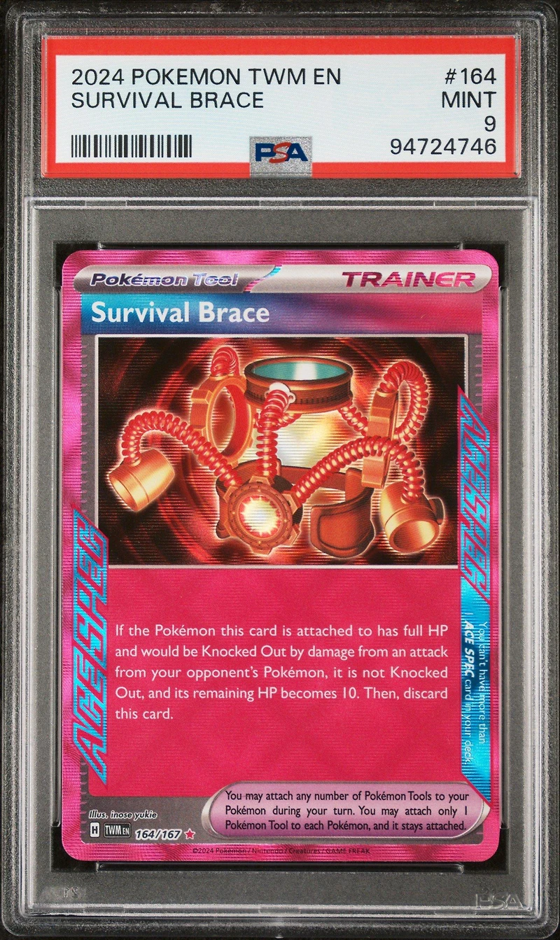 2024 Pokemon Twm En-twilight Masquerade 164 Survival Brace PSA