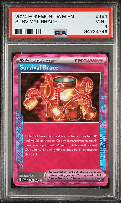 2024 Pokemon Twm En-twilight Masquerade 164 Survival Brace PSA