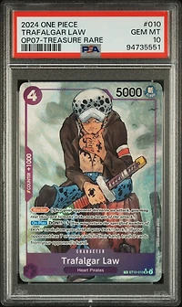 2024 One Piece 500 Years In The Future 010 Trafalgar Law Treasure Rare PSA 10