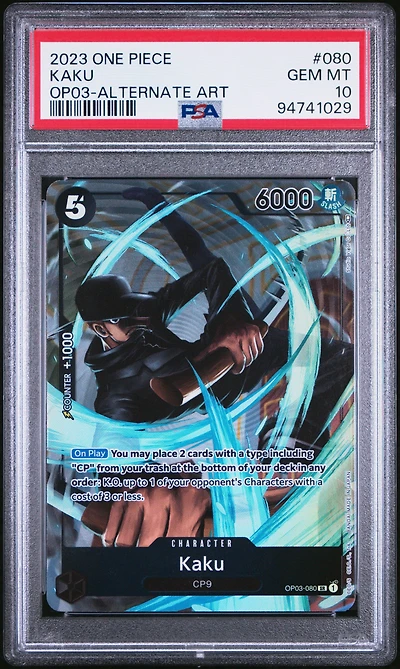 2023 One Piece Pillars Of Strength 080 Kaku Alternate Art PSA 10