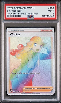2022 Pokemon Sword & Shield Silver Tempest 209 Full Art/worker Secret PSA 9