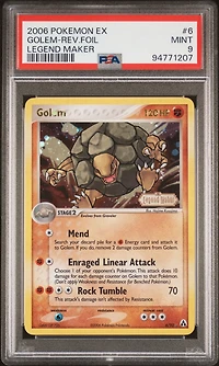 2006 Pokemon Ex Legend Maker 6 Golem-reverse Foil PSA 9