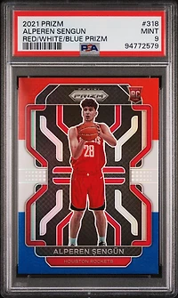 2021 Panini Prizm 318 Alperen Sengun Red/white/blue Prizm PSA 9