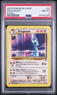 2000 Pokemon Game Base Ii 22 Dragonair PSA 8
