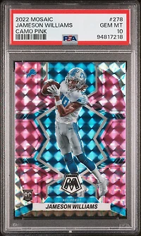 2022 Panini Mosaic 278 Jameson Williams Camo Pink PSA 10