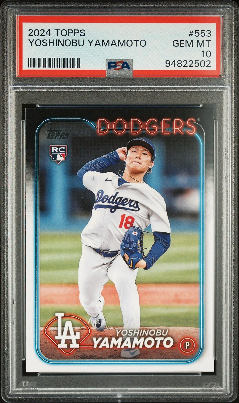 2024 Topps 553 Yoshinobu Yamamoto PSA 10