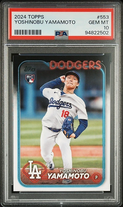 2024 Topps 553 Yoshinobu Yamamoto PSA 10
