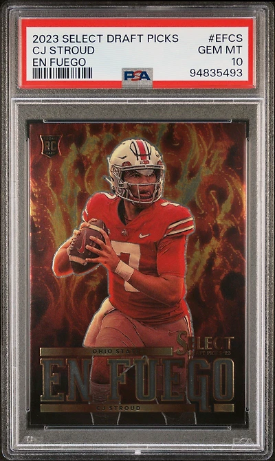 2023 Panini Select Draft Picks En Fuego Efcs Cj Stroud PSA 10