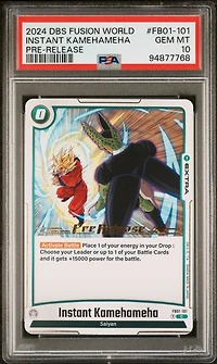2024 Dragon Ball Super Card Game Fusion World Awakened Pulse Fb01-101 Instant Kamehameha Pre-release PSA 10