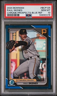2024 Bowman Chrome Prospects Bcp125 Paul Skenes Blue Refractor PSA 10