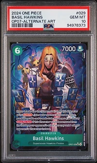 2024 One Piece Op07-500 Years In The Future 029 Basil Hawkins Alternate Art PSA 10