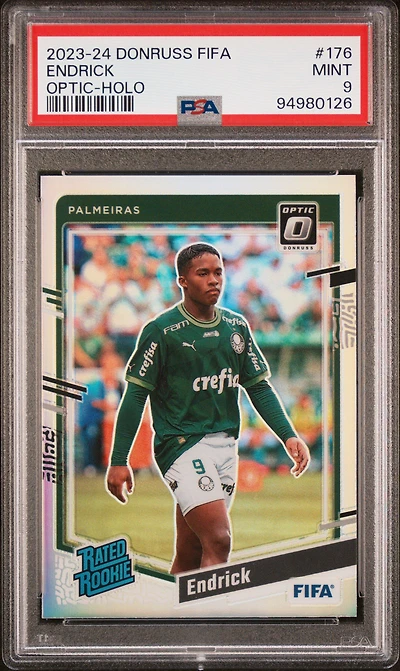 2023-24 Panini Donruss Fifa 176 Endrick Optic-holo PSA 9