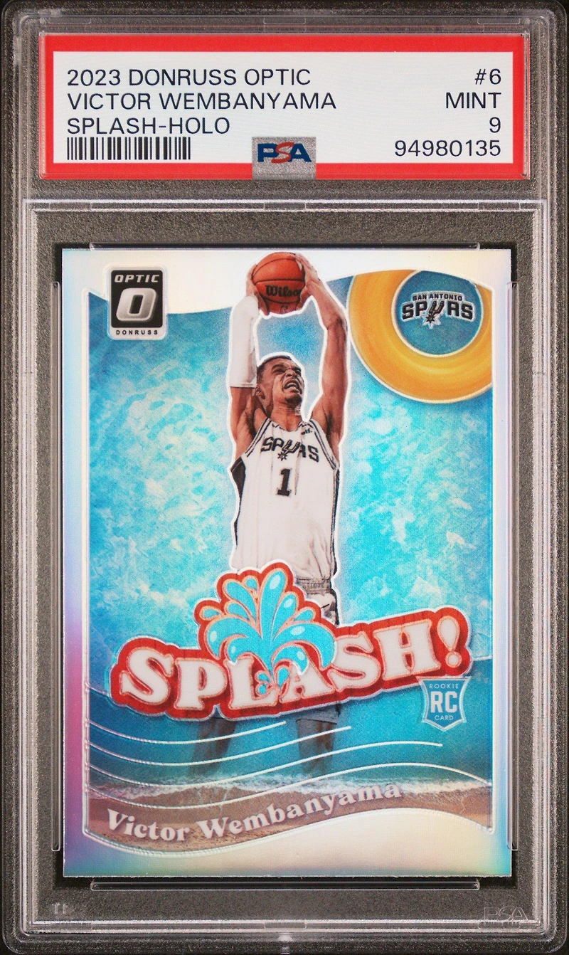2023 Panini Donruss Optic Splash 6 Victor Wembanyama Holo PSA